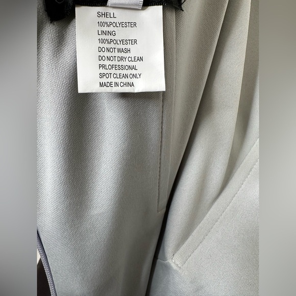 La Femme Simply Chic Strapless Stretch Satin Long Gown in platinum NWOT - Picture 7 of 9